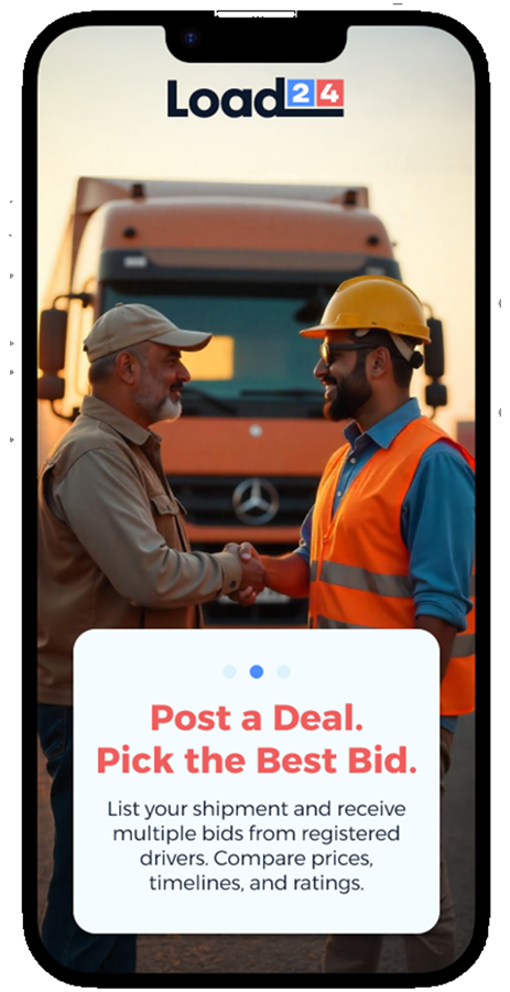 Load24 Cargo — post a deal, pick the best bid